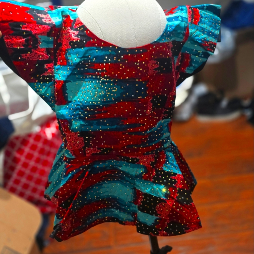 Girls rhinestone blouse